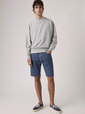 Levi's 501 Original Button Fly Men's Denim Jean Short 9 Inch Inseam | Size 34